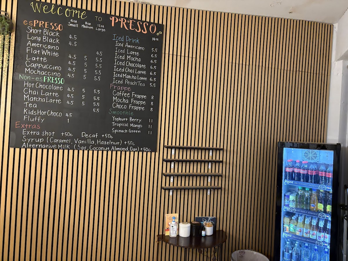 cafe PRESSO Photo Menu 1