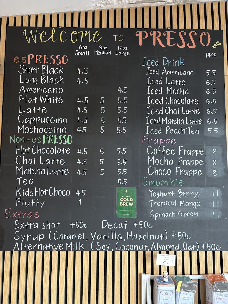 cafe PRESSO Photo Menu 2
