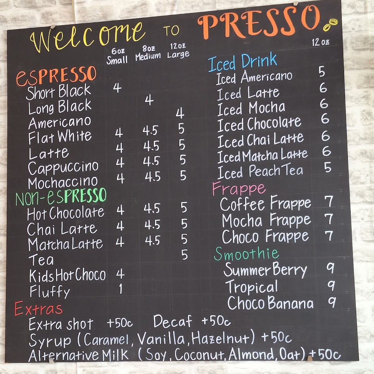 cafe PRESSO Photo Menu 3