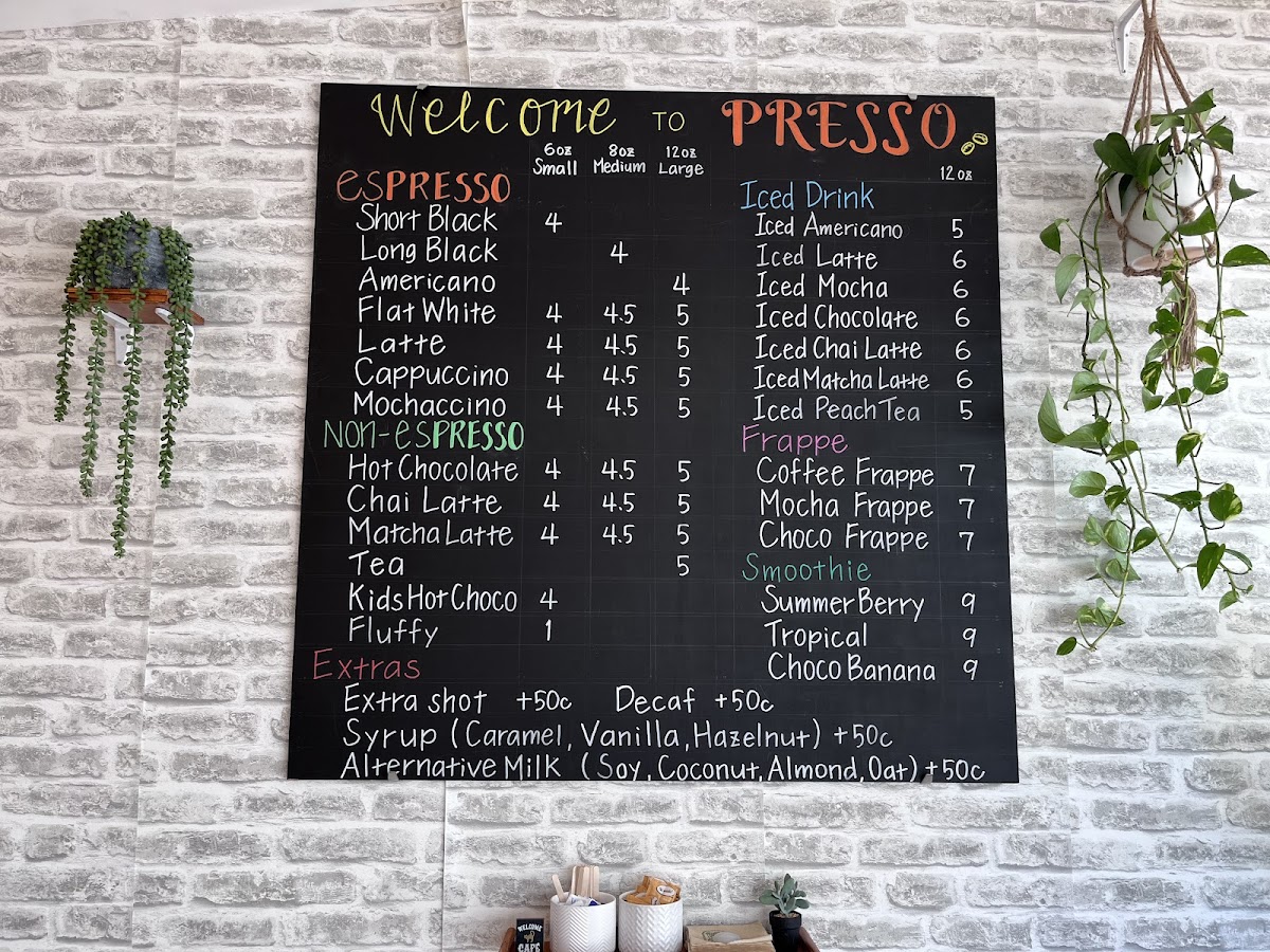 cafe PRESSO Photo Menu 4