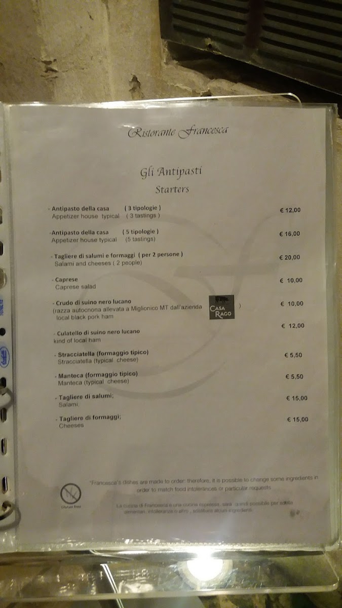 Ristorante Francesca Photo Menu 9