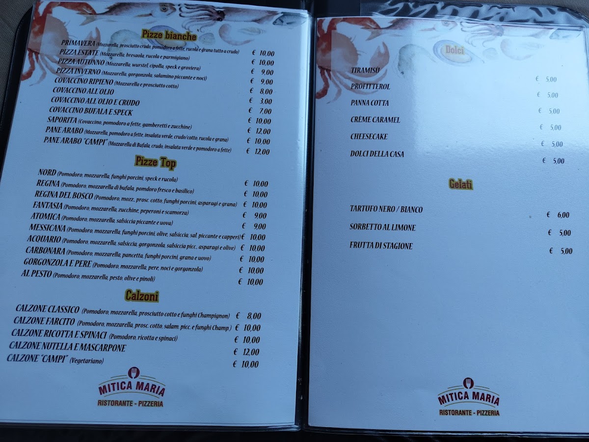 Ristorante Pizzeria Mitica Maria Photo Menu 2