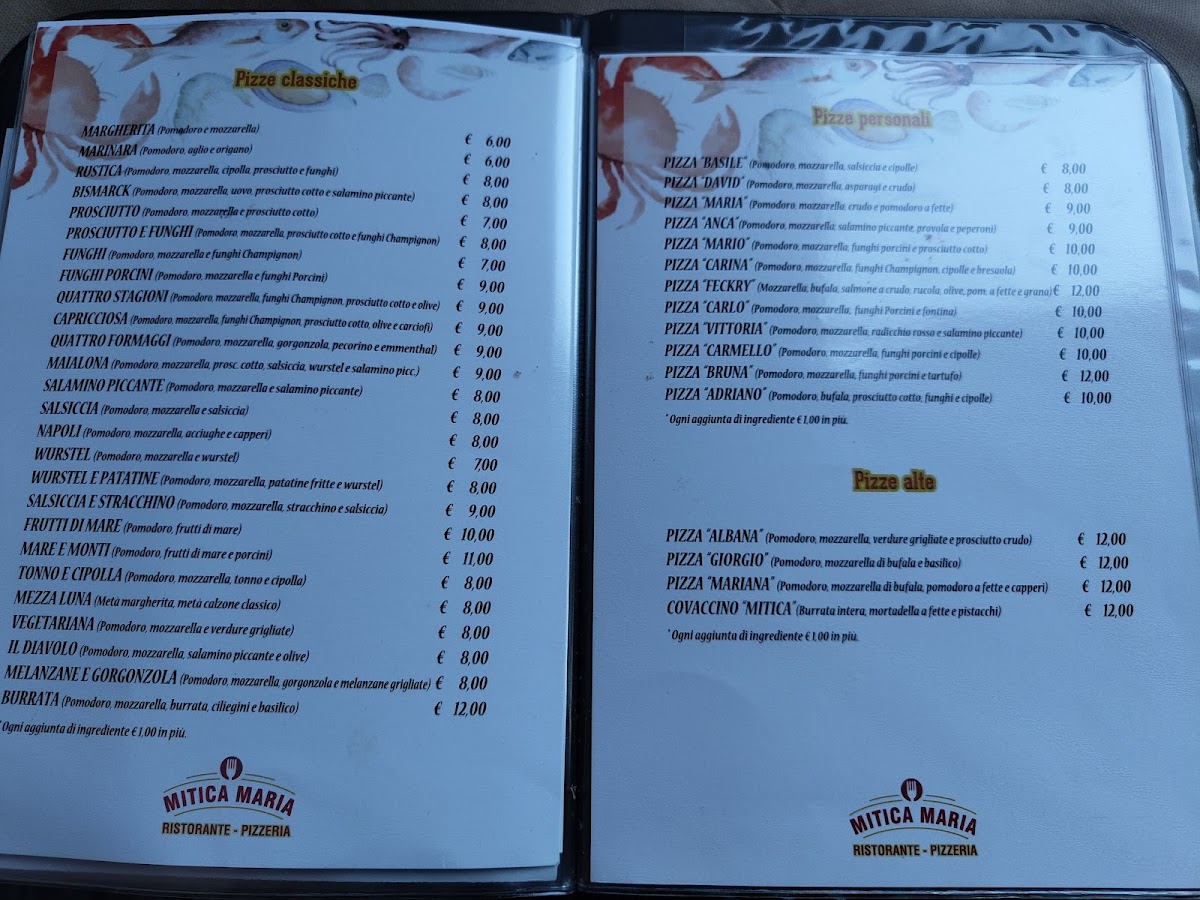 Ristorante Pizzeria Mitica Maria Photo Menu 8