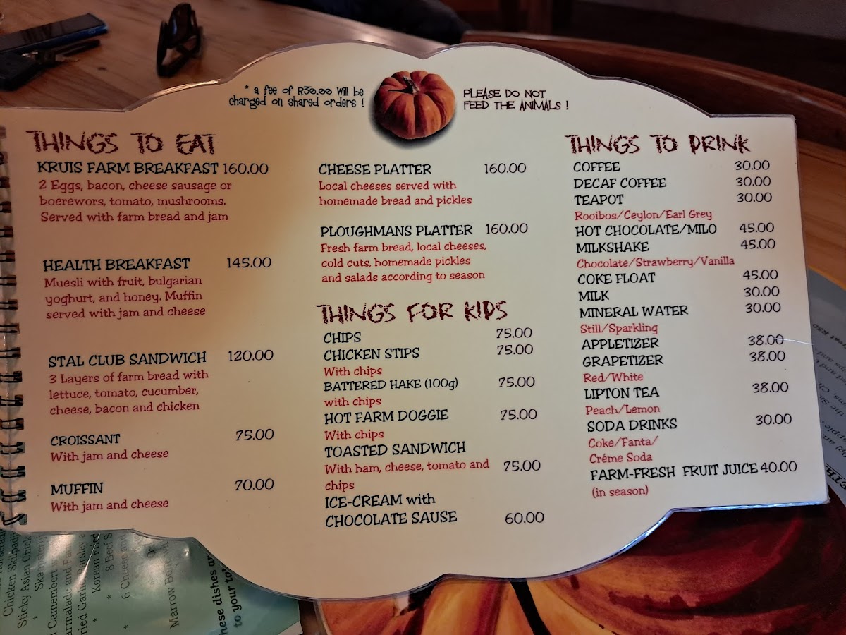 Die Stal Photo Menu 4