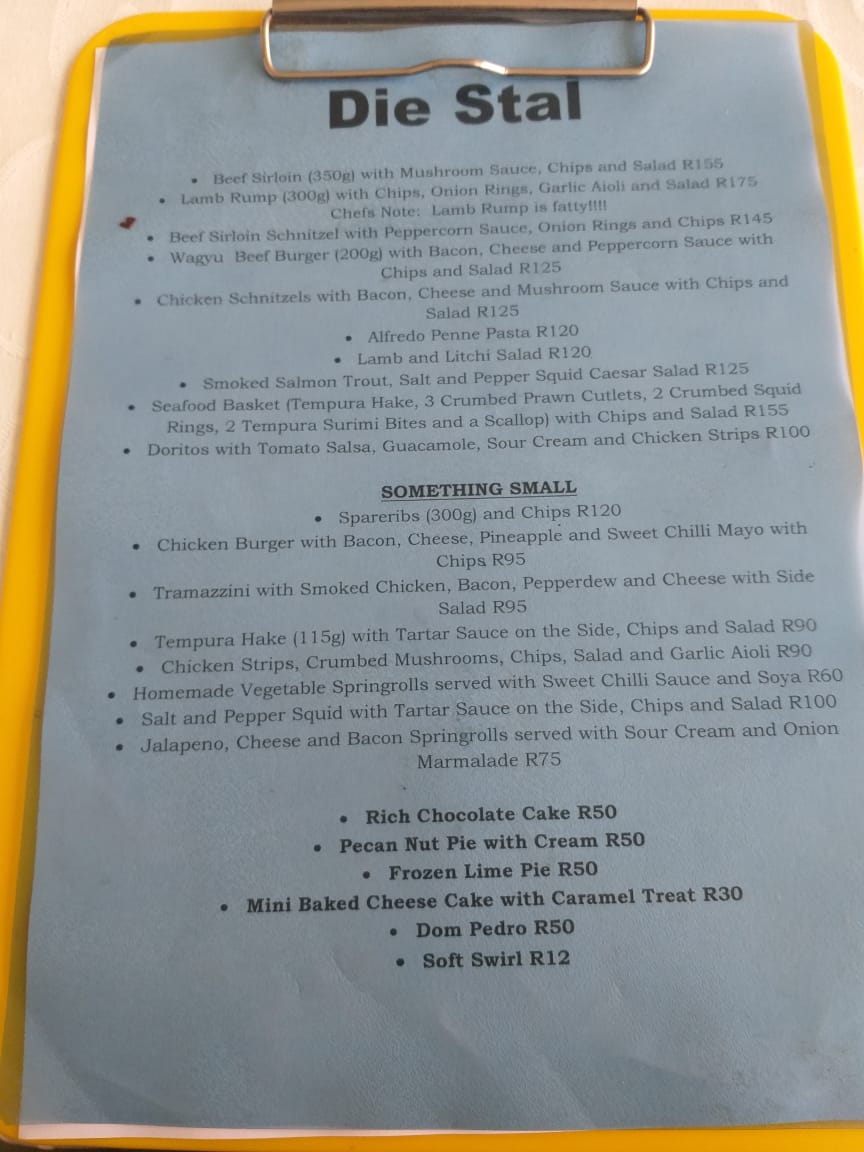 Die Stal Photo Menu 8