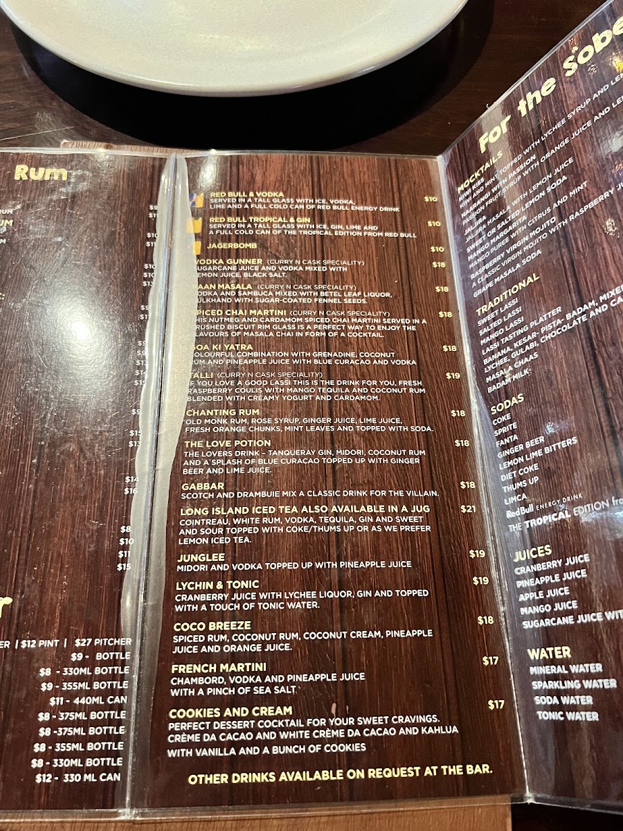 Curry n’ Cask - Indian Bistro - Fortitude Valley Photo Menu 4