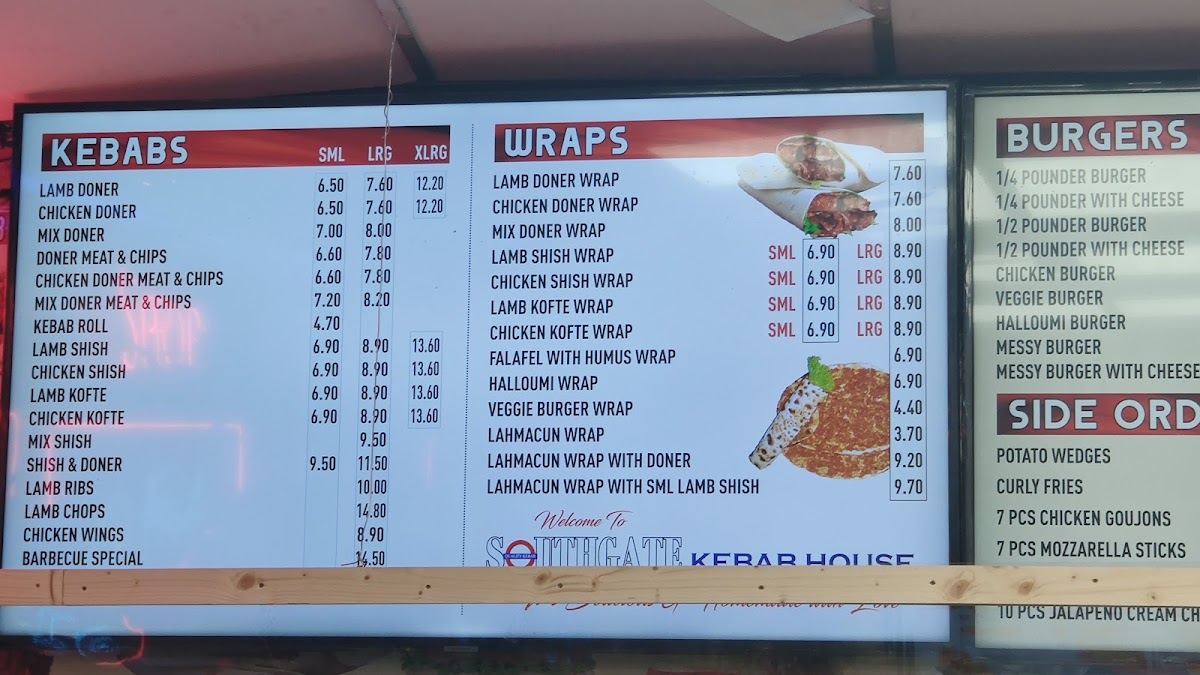 Southgate Kebab House Photo Menu 2