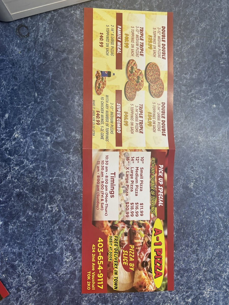 A1 Pizza Vauxhall Photo Menu 4