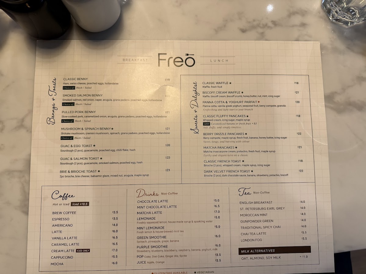 Freo Breakfast & Lunch Photo Menu 10