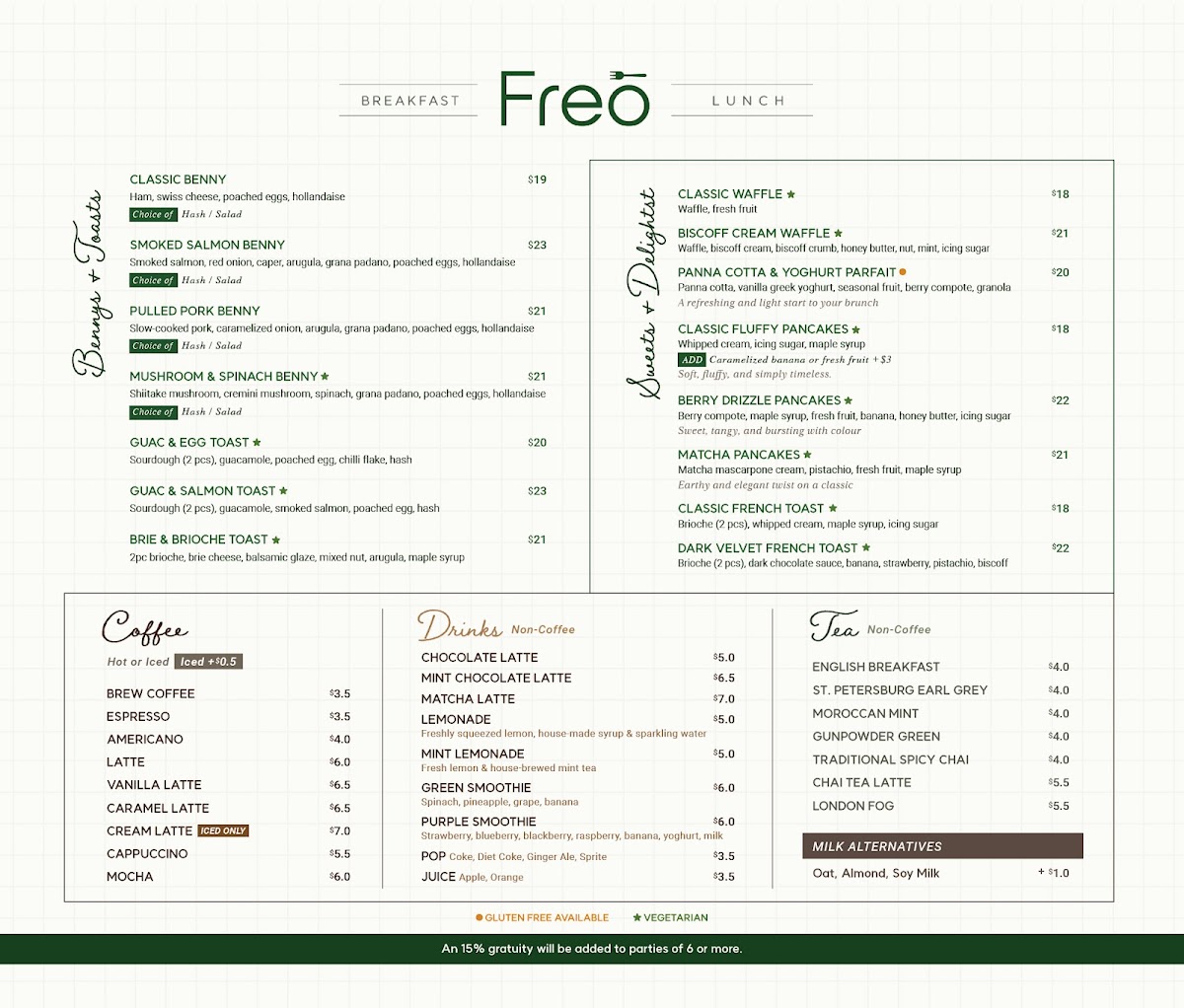 Freo Breakfast & Lunch Photo Menu 2