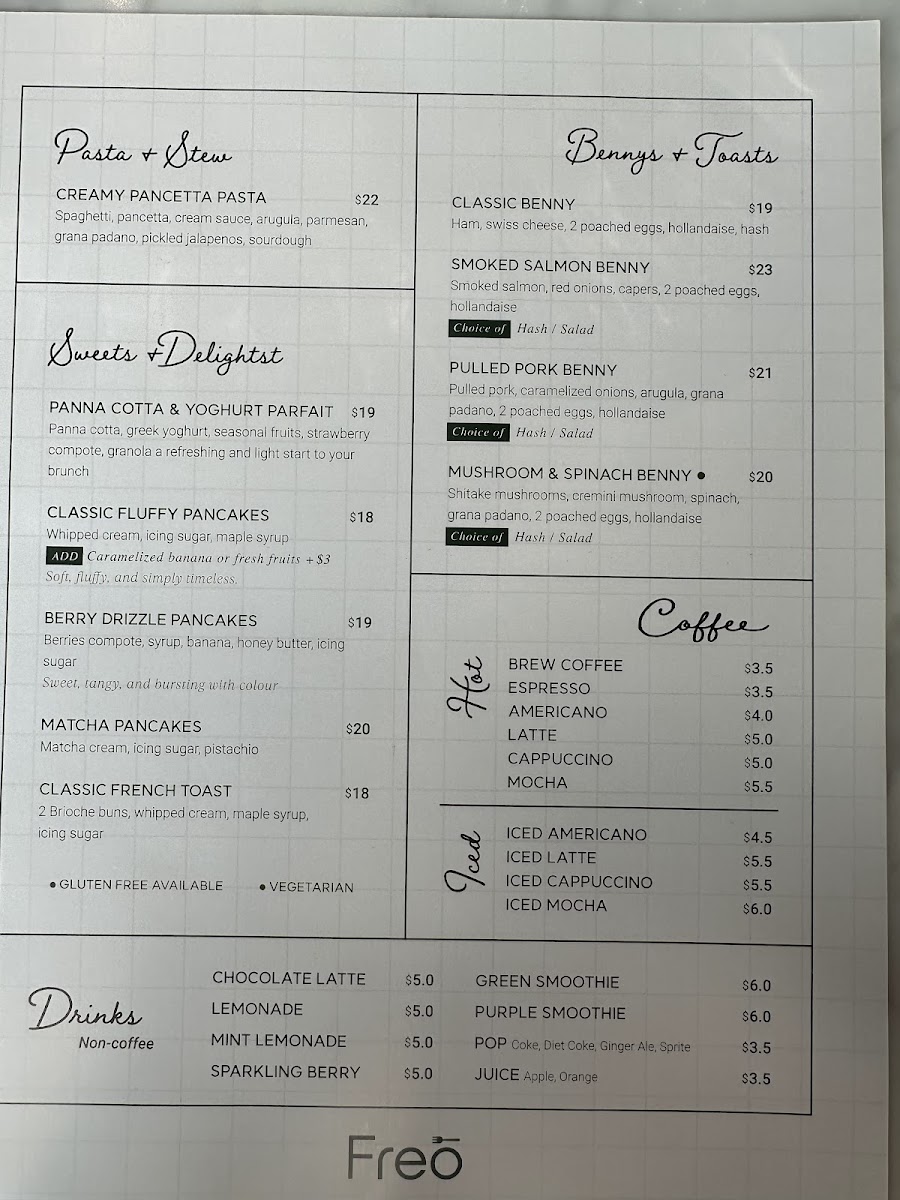 Freo Breakfast & Lunch Photo Menu 5