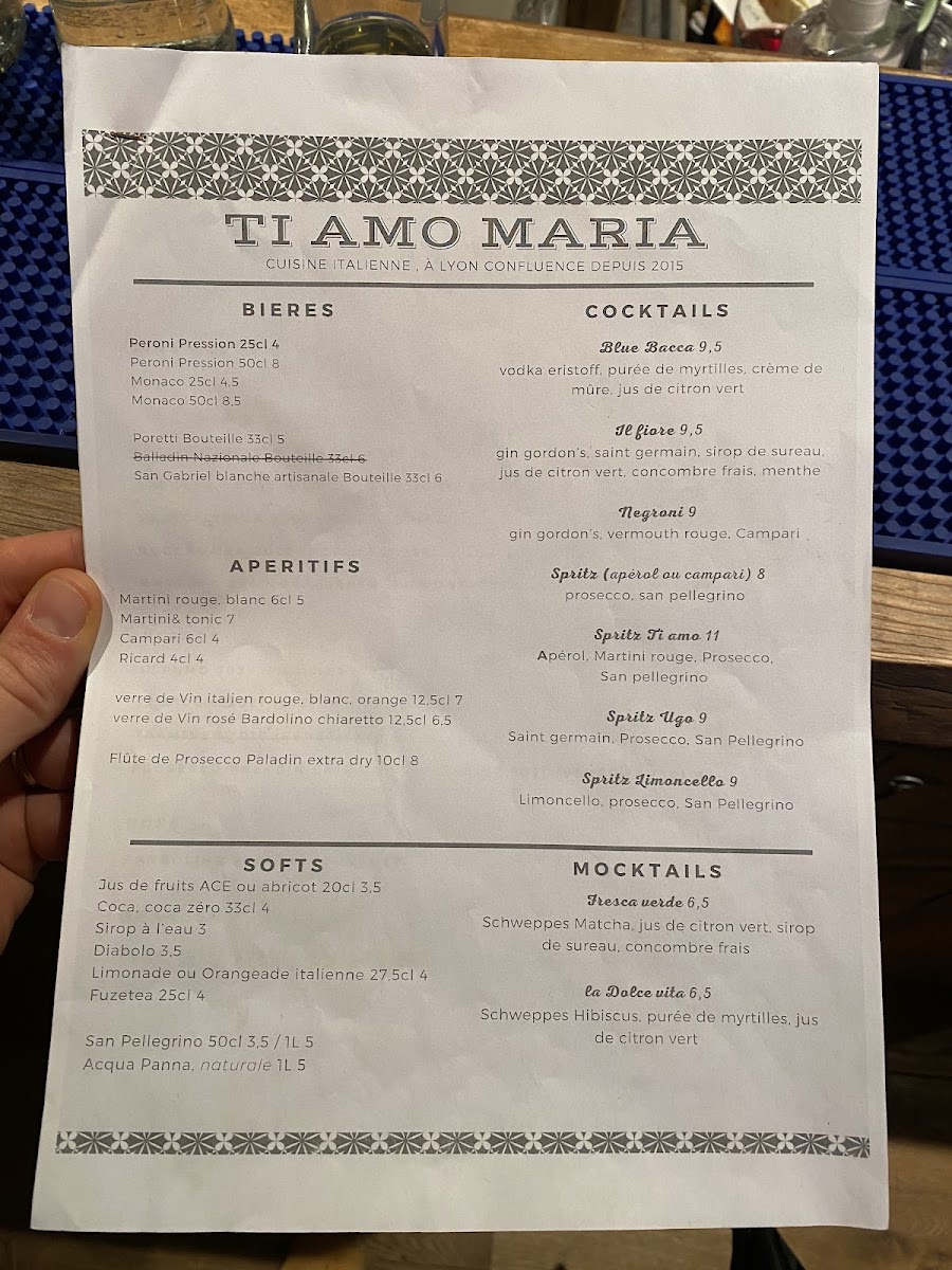 Ti Amo Maria Photo Menu 5