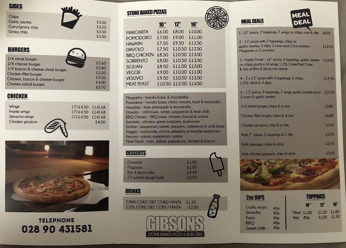 Gibson’s Gourmet Cafe & Takeaway Photo Menu 1