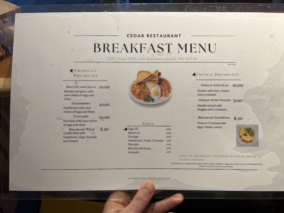Cedar Restaurant Photo Menu 3