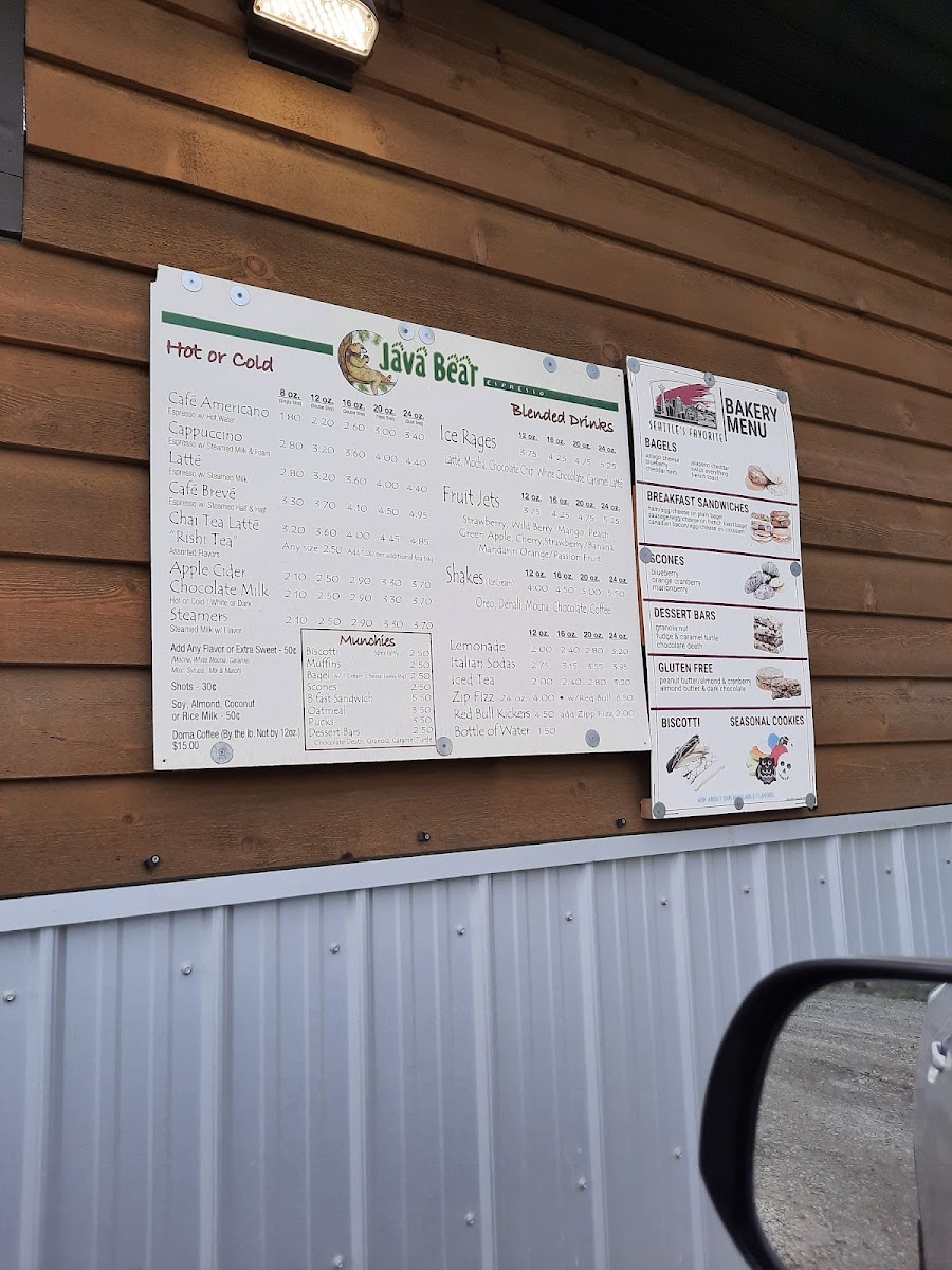 Buckin' Beans Espresso Photo Menu 1