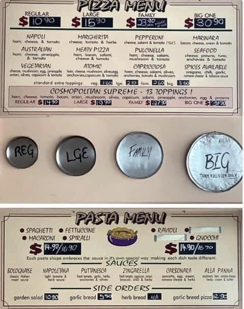 Cosmopolitan Pizzeria & Pasta Kitchen Photo Menu 2