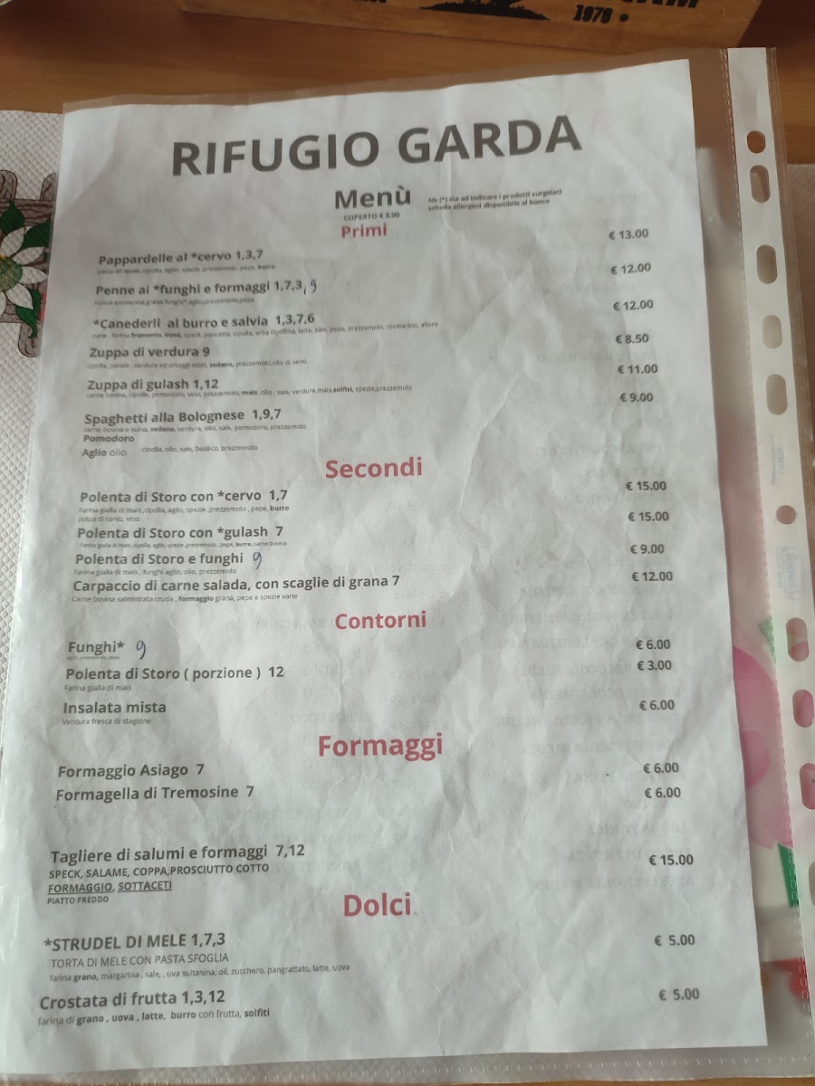 Rifugio Garda Tremalzo Photo Menu 1