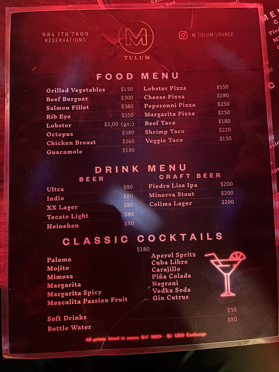 M tulum Hookah & Pool Lounge Photo Menu 7