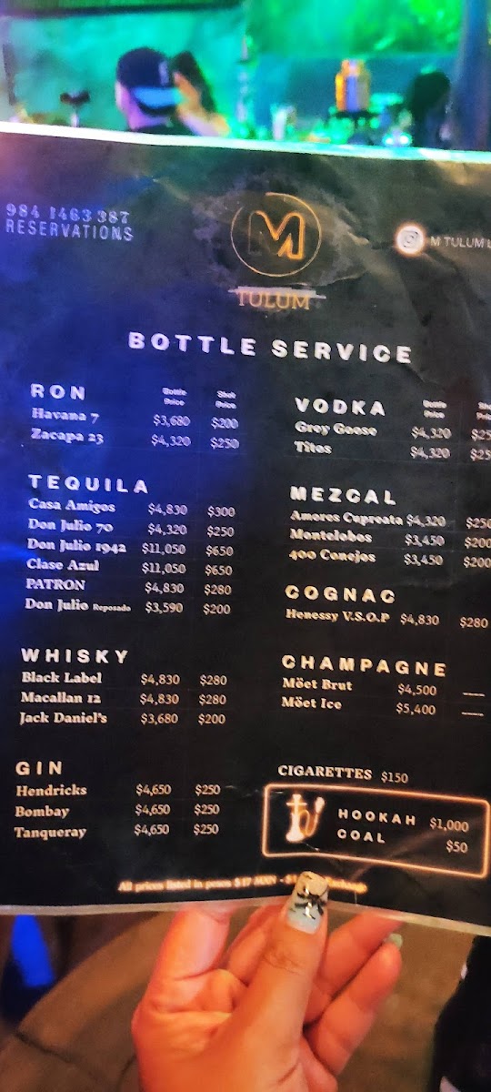 M tulum Hookah & Pool Lounge Photo Menu 8
