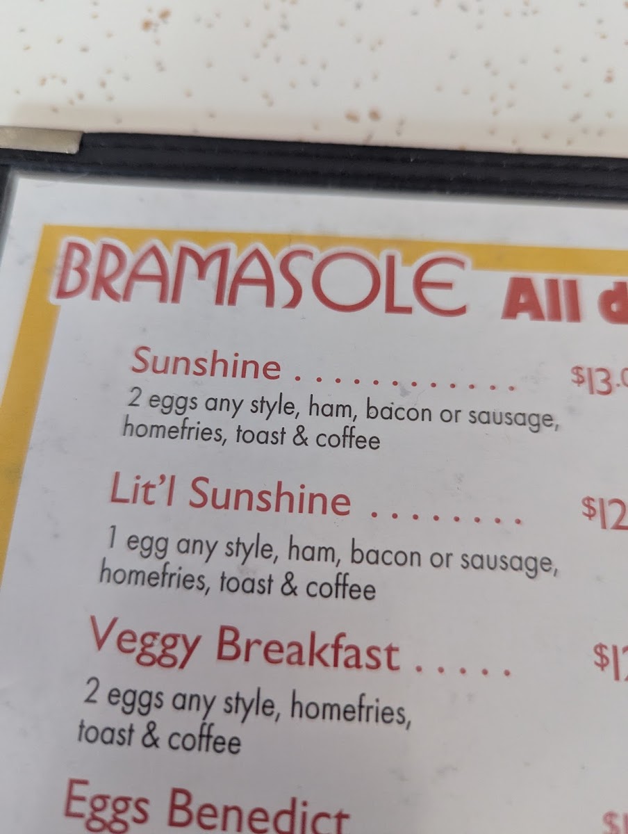 Bramasole Diner Photo Menu 6