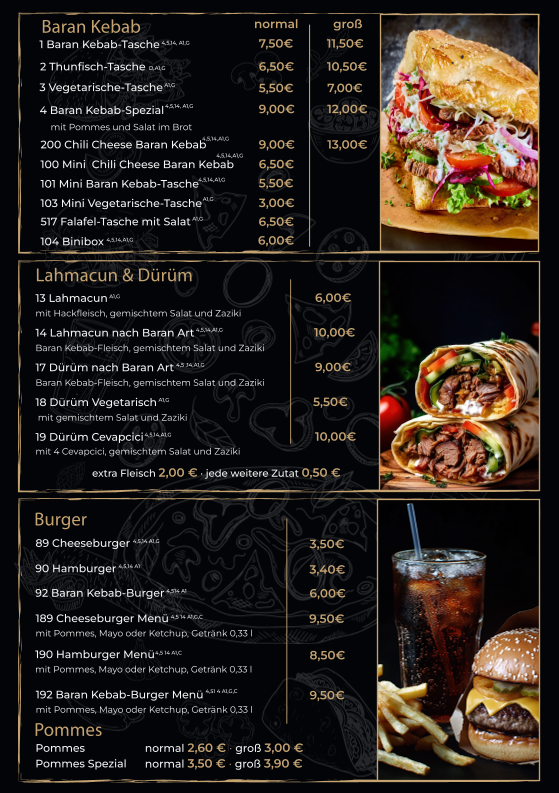 Döner Kebap Pizzeria Baran Photo Menu 2