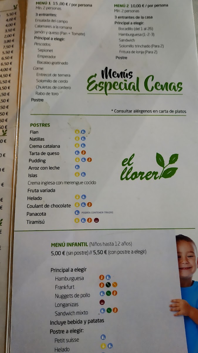Bar Restaurant El Llorer Photo Menu 4