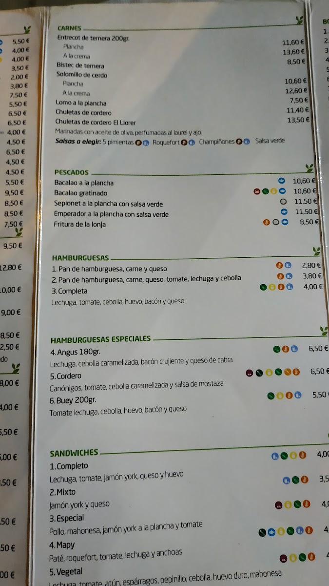 Bar Restaurant El Llorer Photo Menu 8