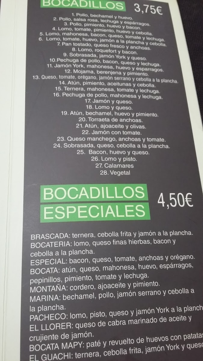 Bar Restaurant El Llorer Photo Menu 9
