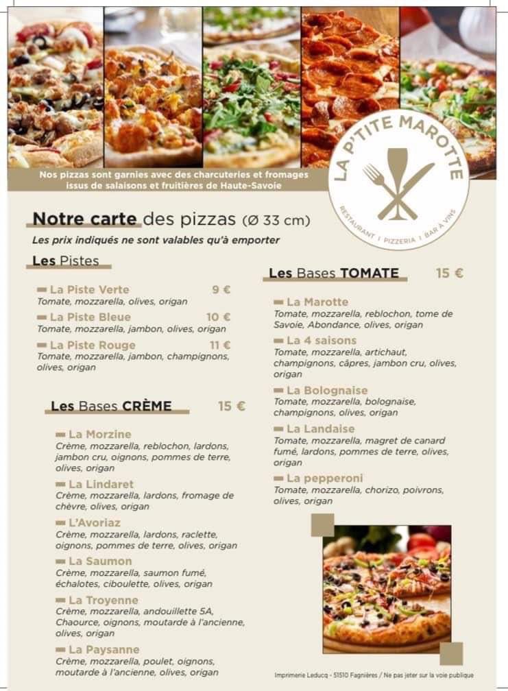 LA P'TITE MAROTTE Photo Menu 1