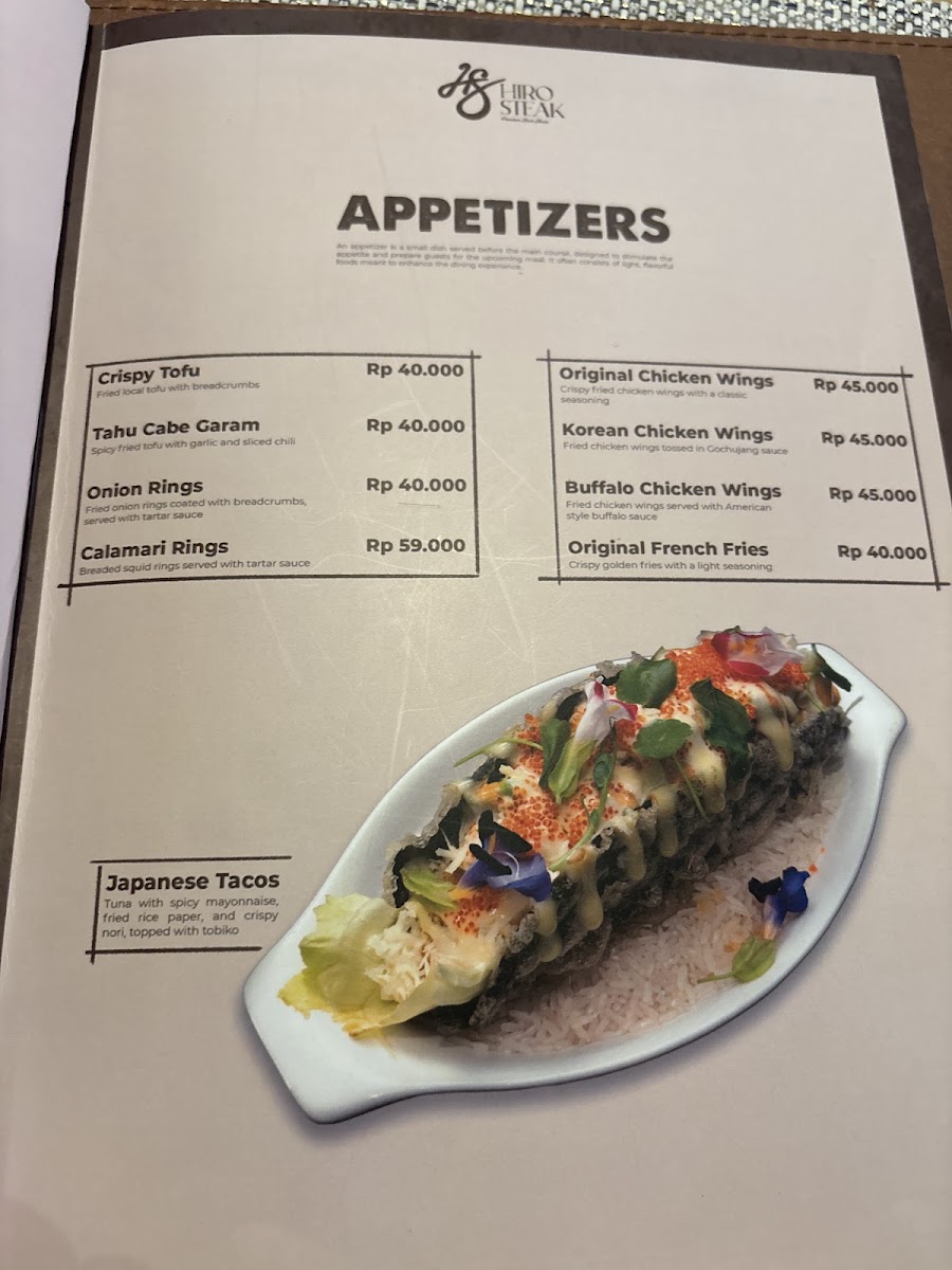 Hiro Steak - Premium Steak House Photo Menu 1