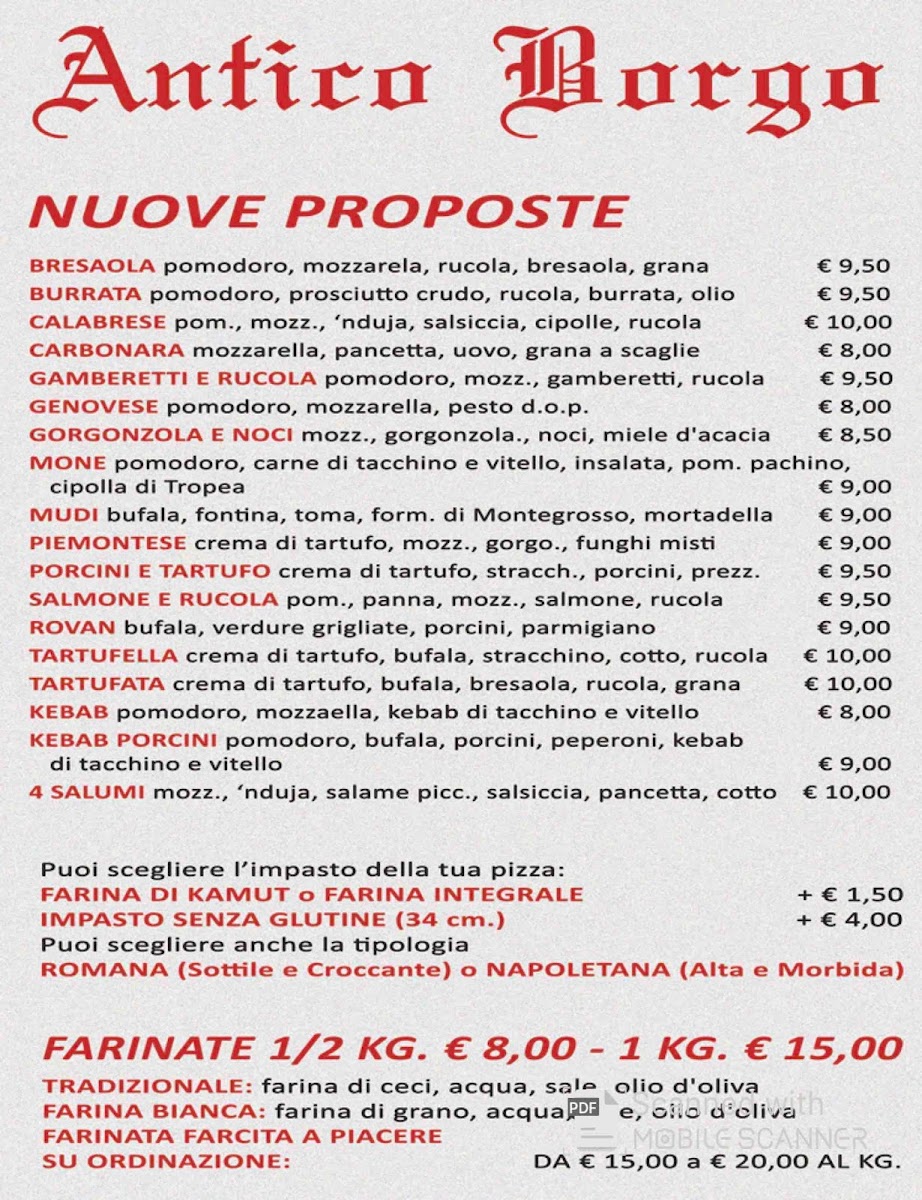 Pizzeria Antico Borgo Photo Menu 10