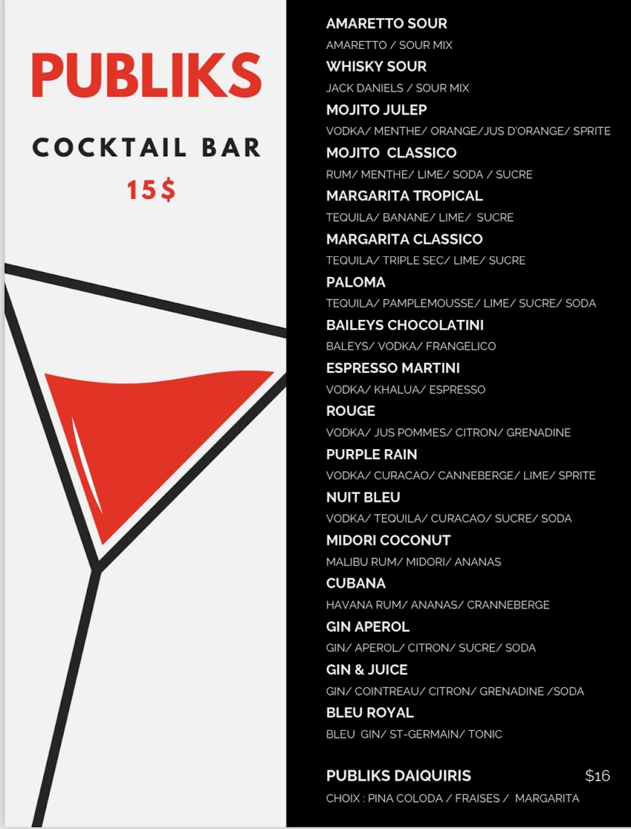 Publiks Burger Bar Photo Menu 3
