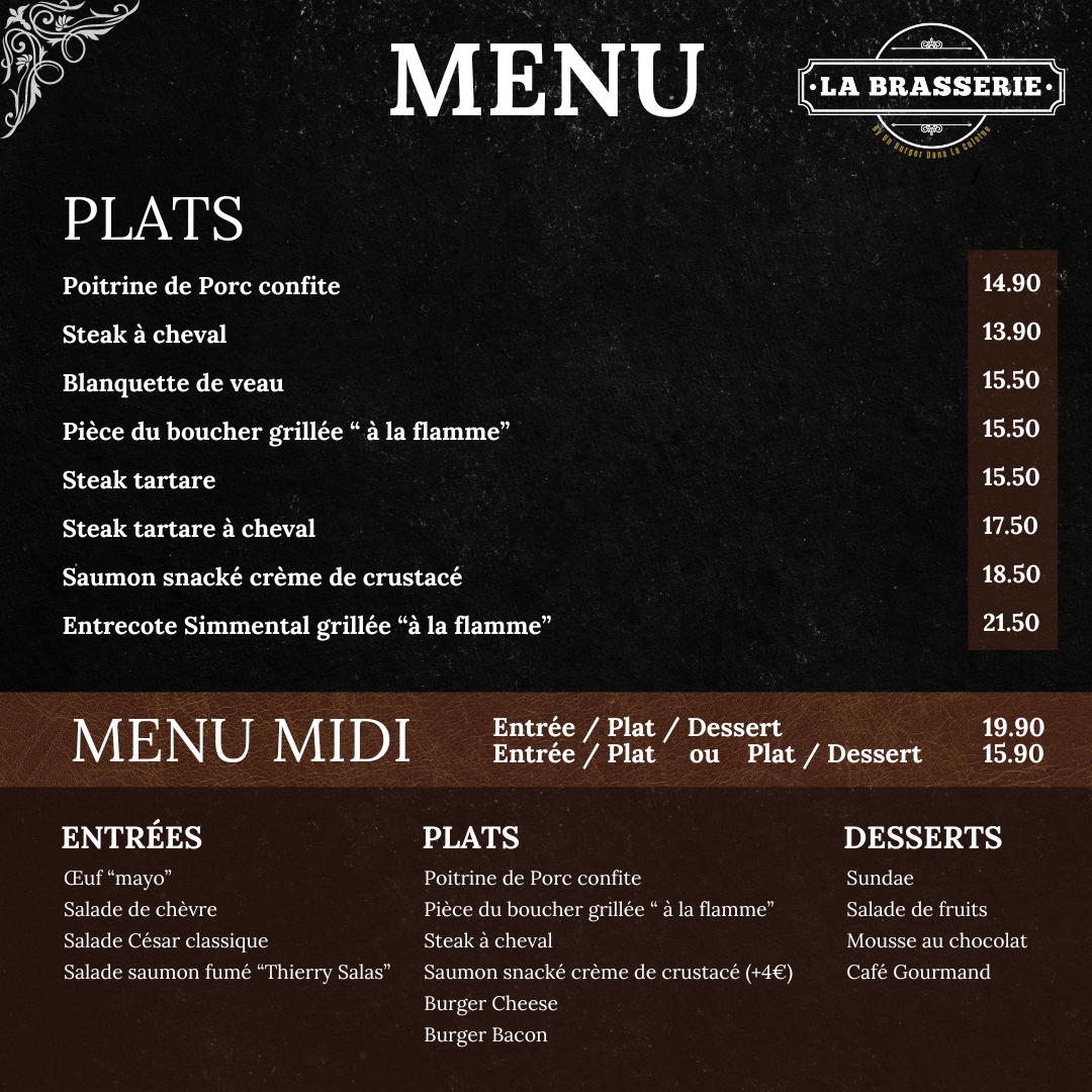 La Brasserie - Muret Photo Menu 3