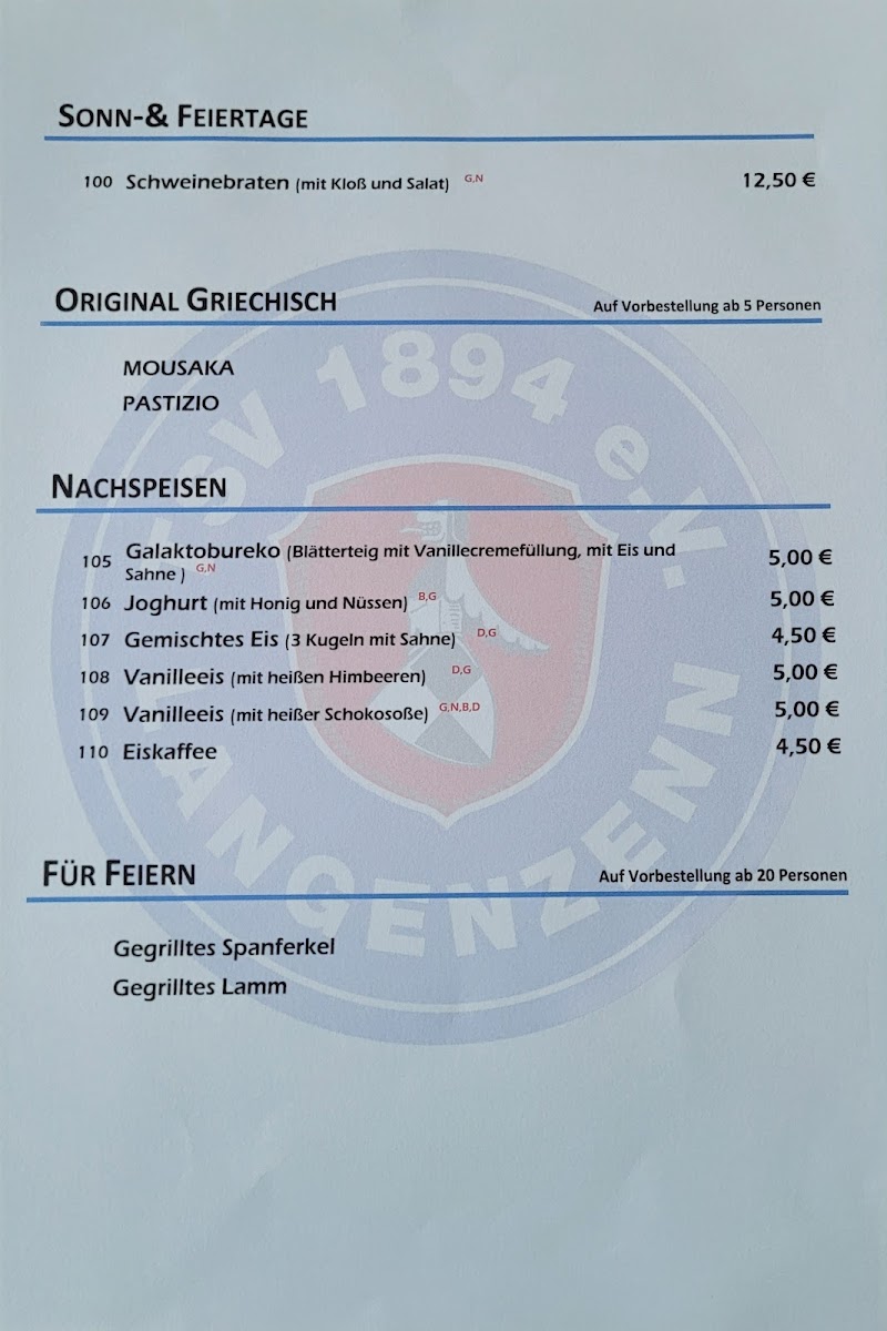 Sportgaststätte TSV Langenzenn Photo Menu 5