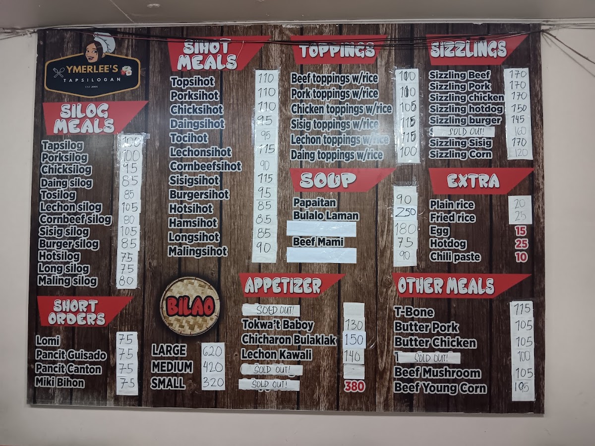 Ymerlee's Tapsilogan Photo Menu 1