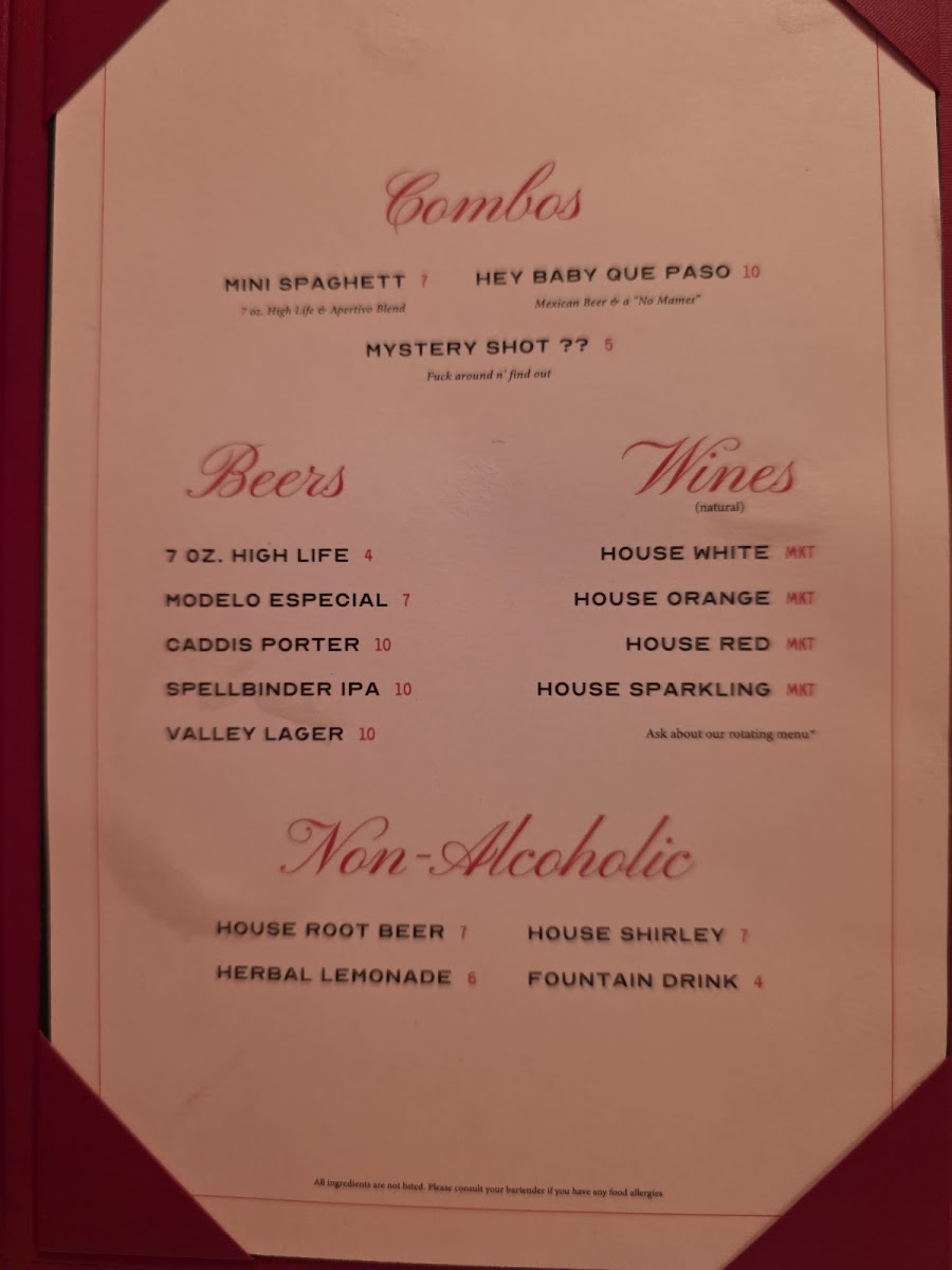 Bad Jimmy's Scottsdale Photo Menu 3