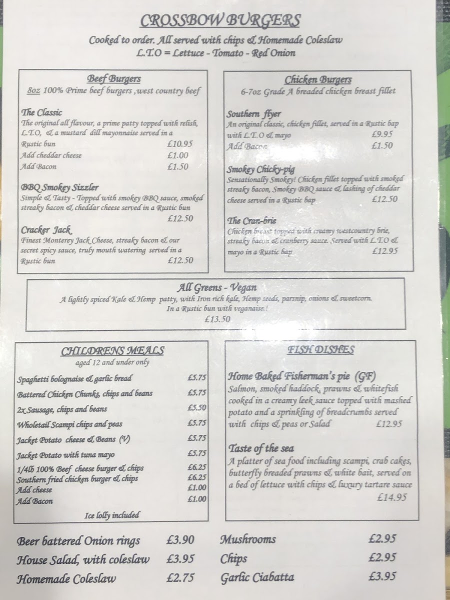 Crossbow cafe & grill Photo Menu 1