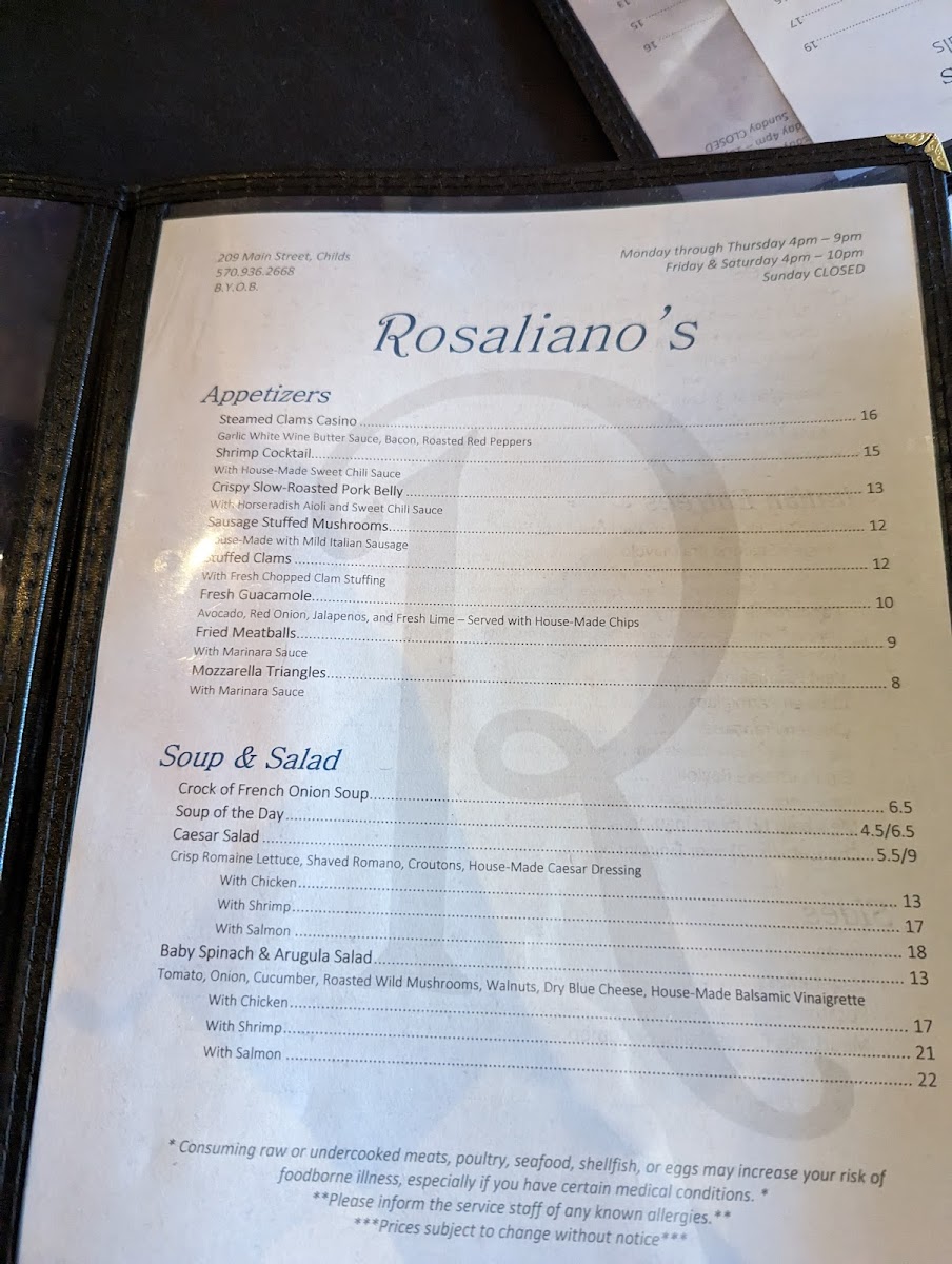 Rosaliano's Photo Menu 3