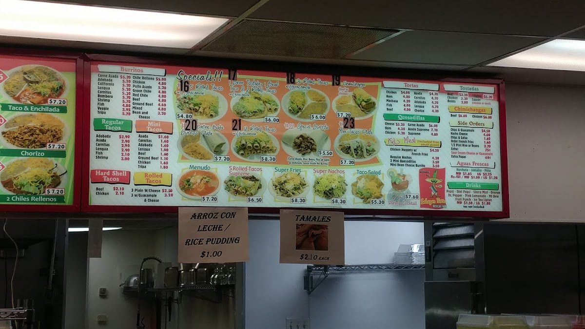 Salazar Brothers Mexican Food Photo Menu 10