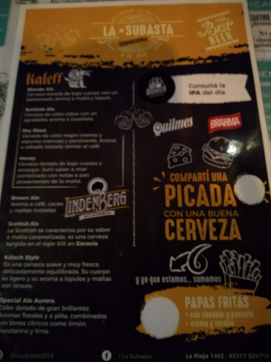 La Subasta Pub Bandas En Vivo Photo Menu 3