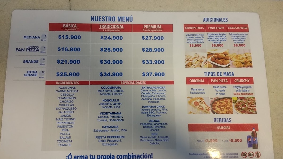 Domino's Pizza Villa del Prado Photo Menu 1