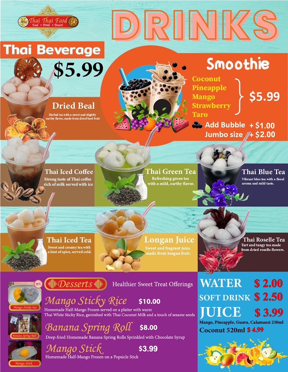 Thai Thai Food Restaurant Photo Menu 1