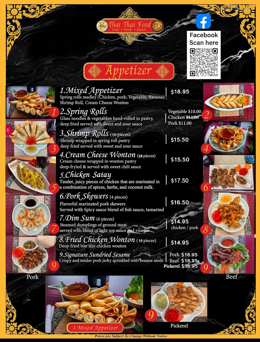 Thai Thai Food Restaurant Photo Menu 5
