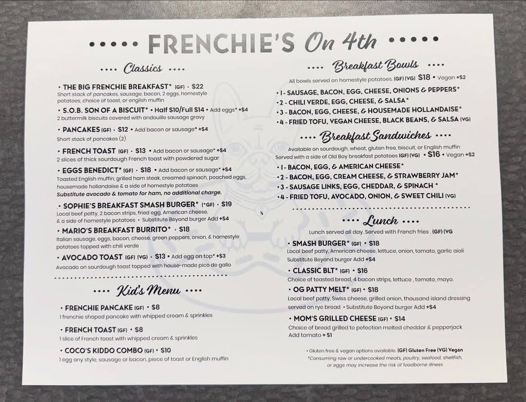 Frenchie's on 4th Photo Menu 3