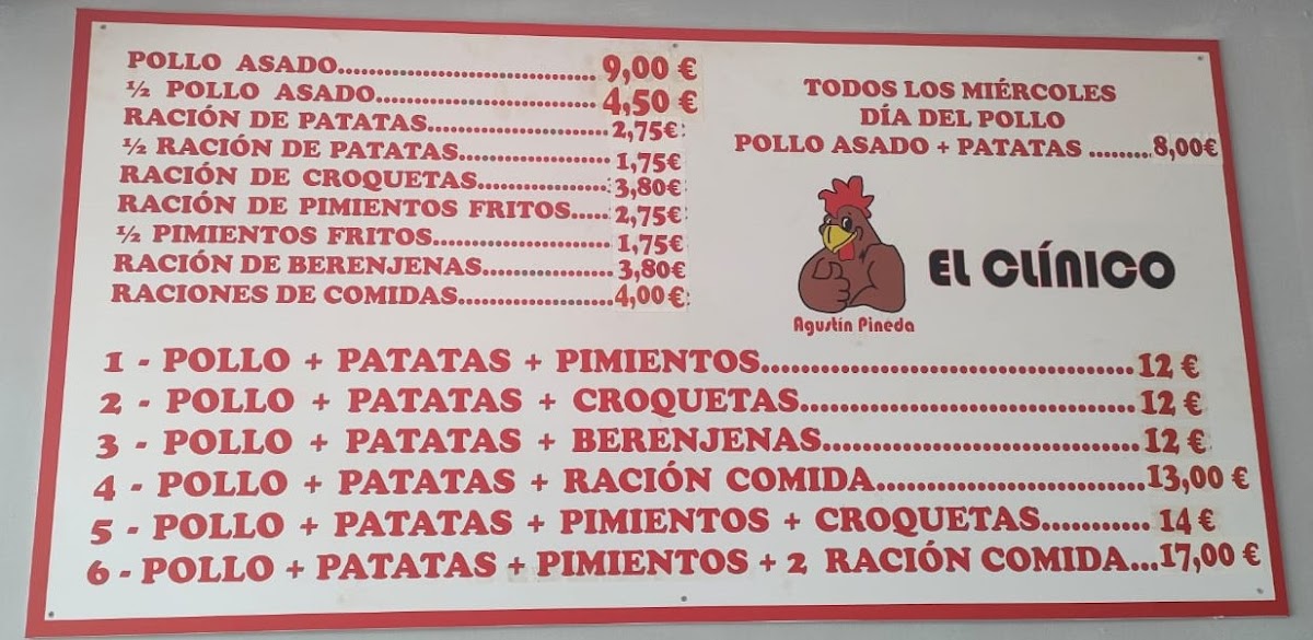 Asador de pollos- El clínico. Agustín Pineda Photo Menu 8