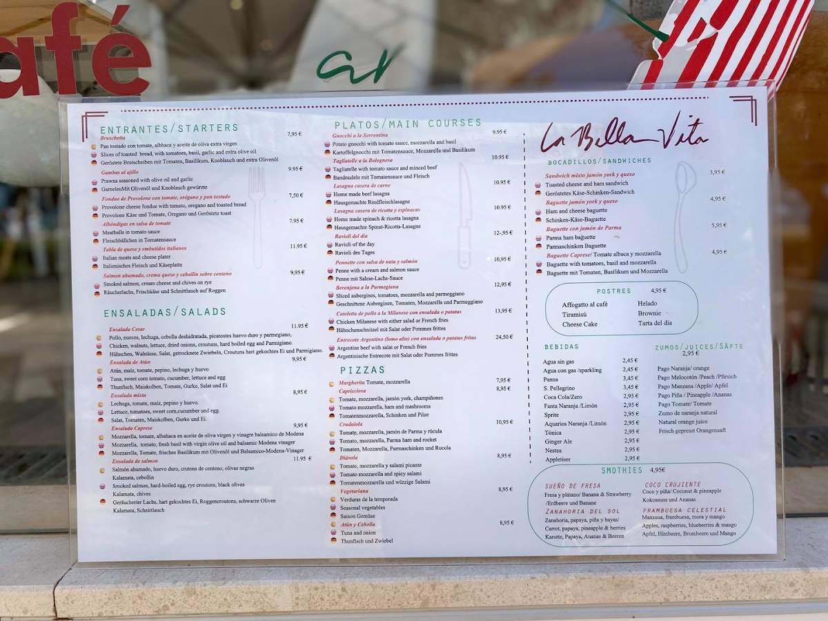 La Bella Vita Photo Menu 9