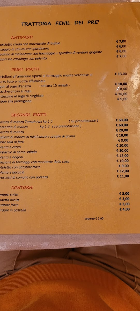Trattoria Fenil Dei Pre' Photo Menu 4