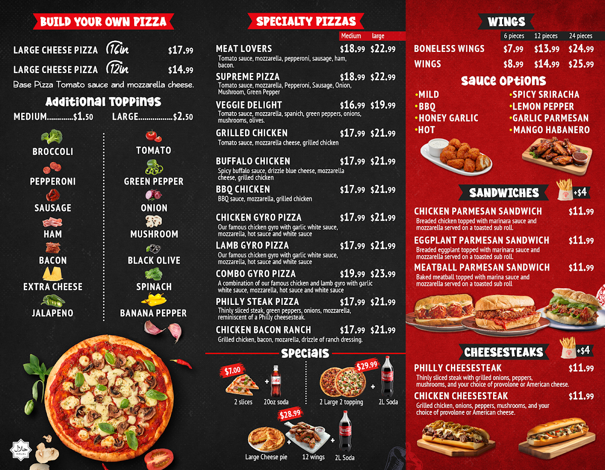 Tazza Pizza Photo Menu 1