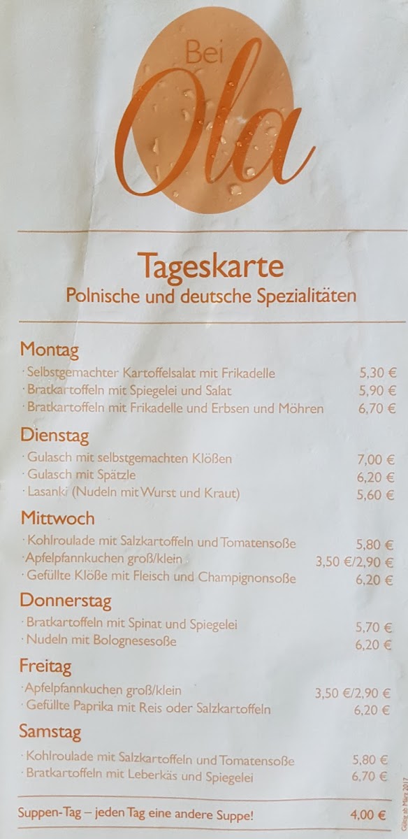 Ola - Polnische und Deutsche Spezialitäten Photo Menu 3