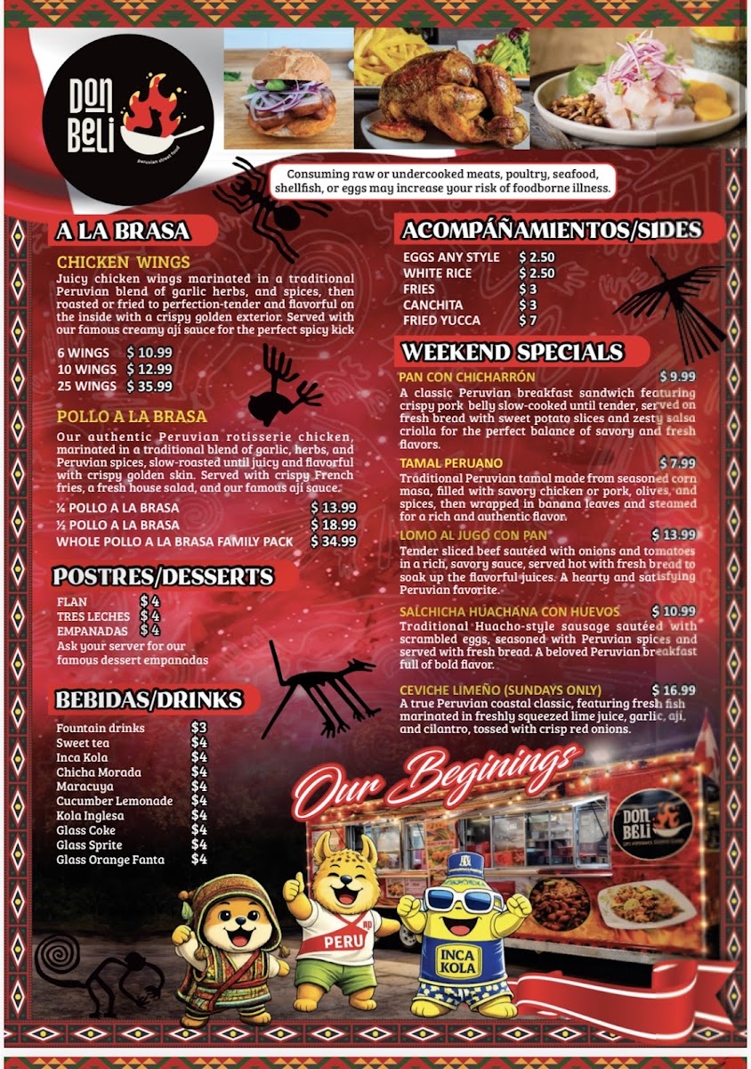 Don Beli Peruvian Street Food Photo Menu 2